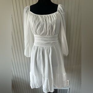 White flowy dress